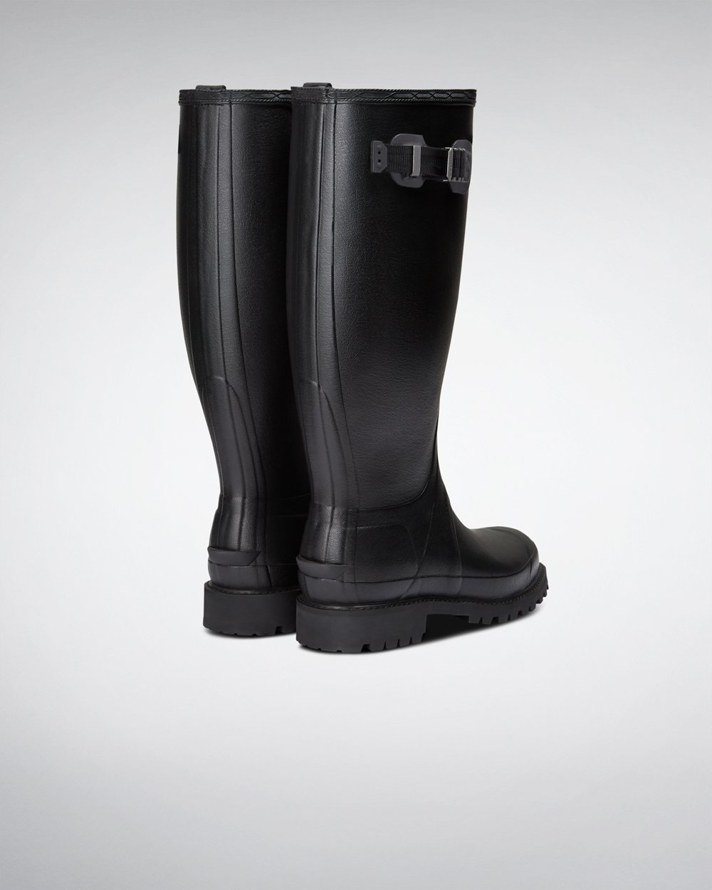 Mens Hunter Balmoral - Wide Fit Rain Boots Black - 1845-LSVFP